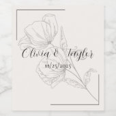 Beige Elegance ワインラベル (シングルラベル)