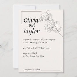 Beige Elegance  招待状