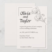 Beige Elegance  招待状 (正面/裏面)