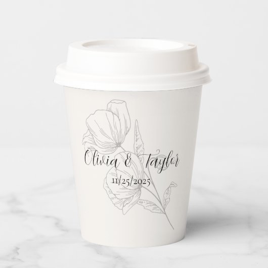Beige Elegance 紙コップ (正面)