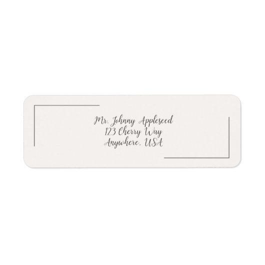 Beige Elegance Address Labels ラベル (正面)