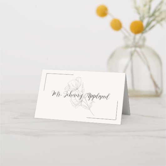 Beige Elegance Place Cards プレイスカード (正面)