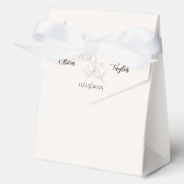 Beige Elegance Wedding Favor Boxes フェイバーボックス