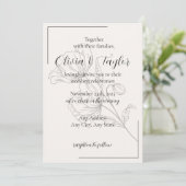 Beige Elegance Wedding Invitations v2 招待状 (スタンド正面)