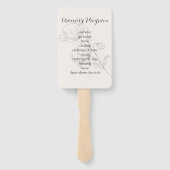 Beige Elegance Wedding Program ハンドファン (裏面)