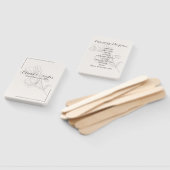 Beige Elegance Wedding Program ハンドファン (組立なし)