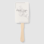 Beige Elegance Wedding Program ハンドファン (正面)