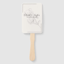 Beige Elegance Wedding Program ハンドファン