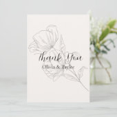 Beige Elegance Wedding Thank You Cards サンキューカード (スタンド正面)