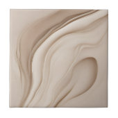 Beige Faux Relief Abstract Art タイル (正面)