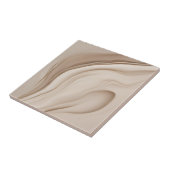 Beige Faux Relief Abstract Art タイル (側面)