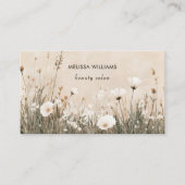 Beige Floral 名刺 (正面)