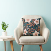 Beige floral pattern hand-drawn flowers minimalist クッション (椅子)