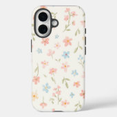 Beige Floral Phone Case Case-Mate iPhoneケース (裏面)