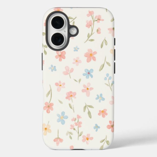 Beige Floral Phone Case Case-Mate iPhoneケース (裏面)