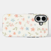 Beige Floral Phone Case Case-Mate iPhoneケース (裏面 (横))