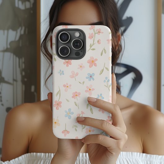 Beige Floral Phone Case Case-Mate iPhoneケース