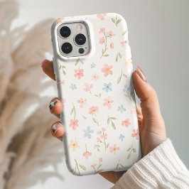 Beige Floral Phone Case iPhone 16ケース