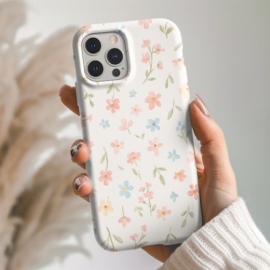 Beige Floral Phone Case Case-Mate iPhoneケース