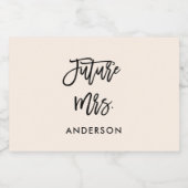 Beige Future Mrs.ミニワインラベルきらめく付き スパークリングワインラベル (シングルラベル)