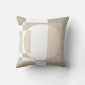 Beige Geometric Blocks – Simple and Sleek クッション (裏面)