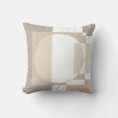 Beige Geometric Blocks – Simple and Sleek クッション (正面)