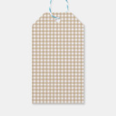 Beige Gingham Christmas ギフトタグ (裏面)