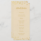 Beige Gold Christmas Party Menu with Fine Accents メニュー (正面/裏面)