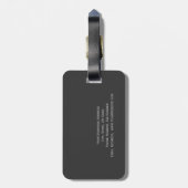 Beige Gray Monogramあなたの名前を追加 ラゲッジタグ (裏面縦)