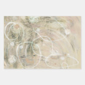Beige Green Gray Abstract Collage ラッピングペーパーシート (正面2)