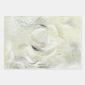 Beige Green Gray Abstract  Collage  ラッピングペーパーシート (正面2)