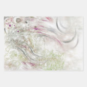 Beige Green Gray Abstract Collage ラッピングペーパーシート (正面)