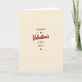 Beige Happy Valentines Day Card カード (正面)