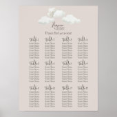 Beige Heaven Sent Gender Reveal Seating Chart ポスター (正面)