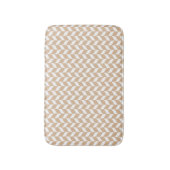 Beige Herringbone Pattern Bath Mat バスマット (正面縦)