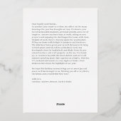 Beige Holly n Pine Border Photo Holiday Christmas 箔シーズンカード (裏面)