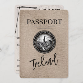 Beige Ireland Passport日付の保存 セーブザデート