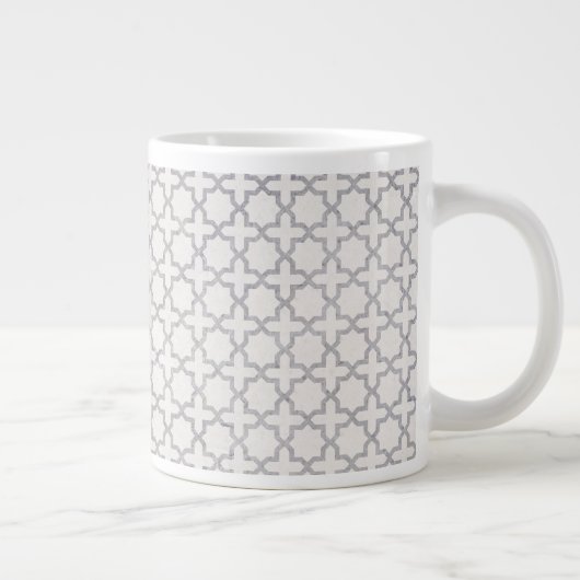 Beige Islamic geometric pattern ジャンボコーヒーマグカップ (右)
