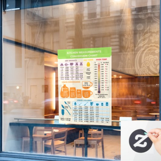 Beige Kitchen Cooking Measurements Conversion Bake ウィンドウサイン (カフェ窓)