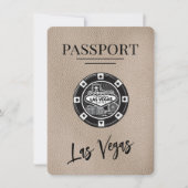 Beige Las Vegas Passport日付の保存 セーブザデート (正面)