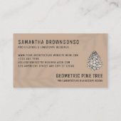 Beige Leaf Brown Forest Tree Rustic Pine Cone 名刺 (裏面)