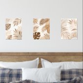 Beige Leaf Zen Minimalist Wall Art (寝室)