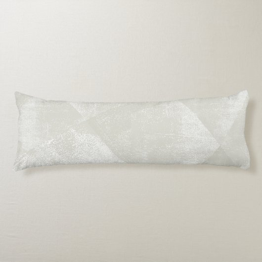 Beige/Light WarmGrayジオメトリックイミニマルンクテクスチャ ボディピロー (正面)