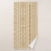 Beige Modern Bohemian Towel バスタオル (バスタオル)