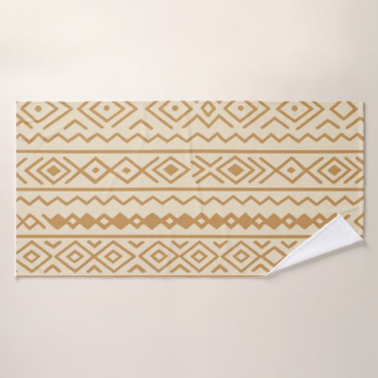 Beige Modern Bohemian Towel バスタオル (バスタオル)