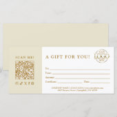 Beige Modern Elegant Custom Business Gift Card (正面/裏面)