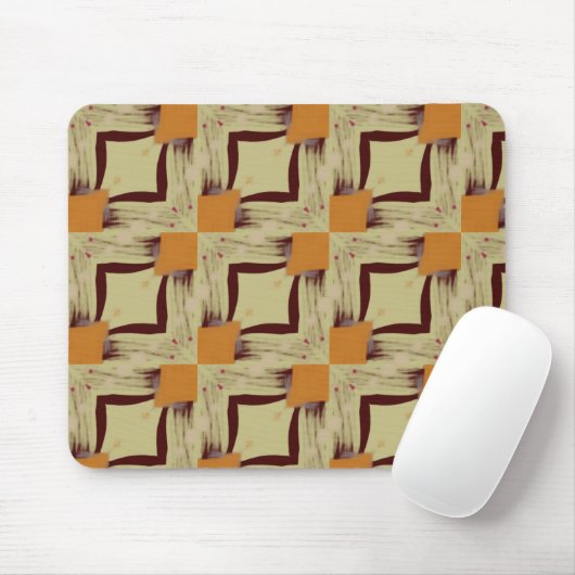 Beige Modern geometric design mouse pad マウスパッド (マウス)