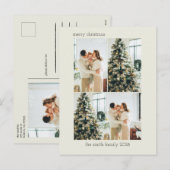 Beige Modern Holiday Postcard シーズンポストカード (正面/裏面)