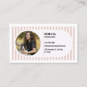 Beige Modern Pet Grooming Business Card with Photo 名刺 (正面)