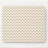 Beige mousepad with a repeating floral pattern マウスパッド (正面)